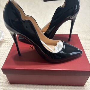 Elegant Black Patent Leather Stilettos
